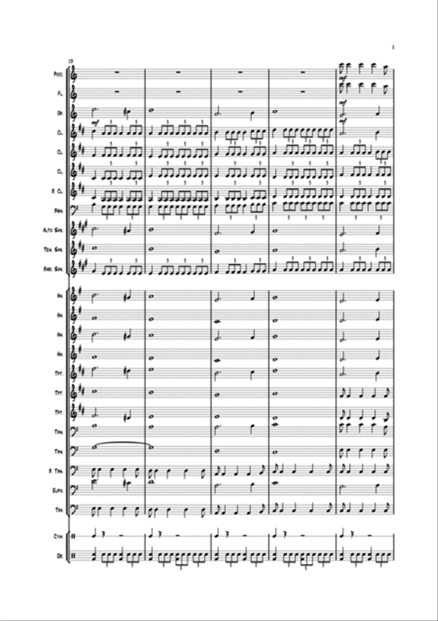 Gladiator Main Theme Concert Band scores gallery preview page 5