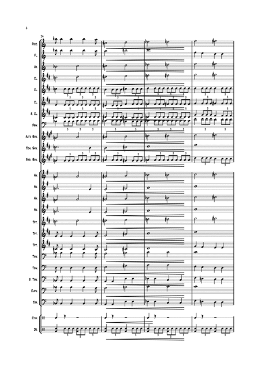 Gladiator Main Theme Concert Band scores gallery preview page 6