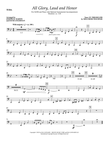 All Glory, Laud and Honor - Tuba