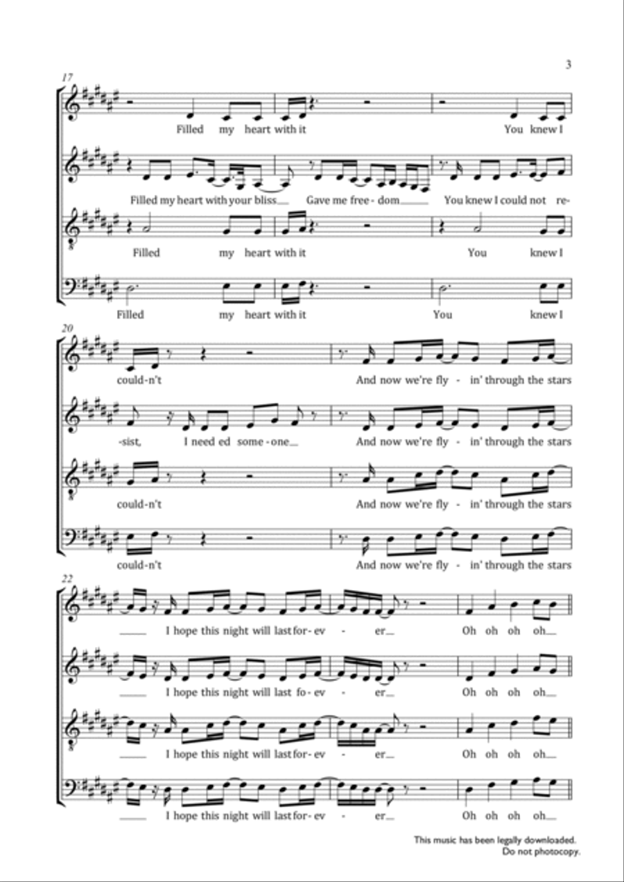 Ain't Nobody 4-Part scores gallery preview page 3