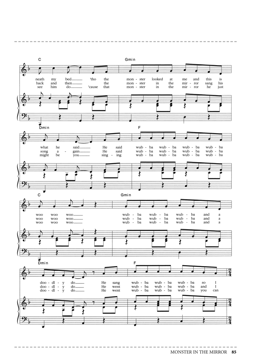 Monster In The Mirror (from Sesame Street) Piano, Vocal, Guitar scores gallery preview page 2