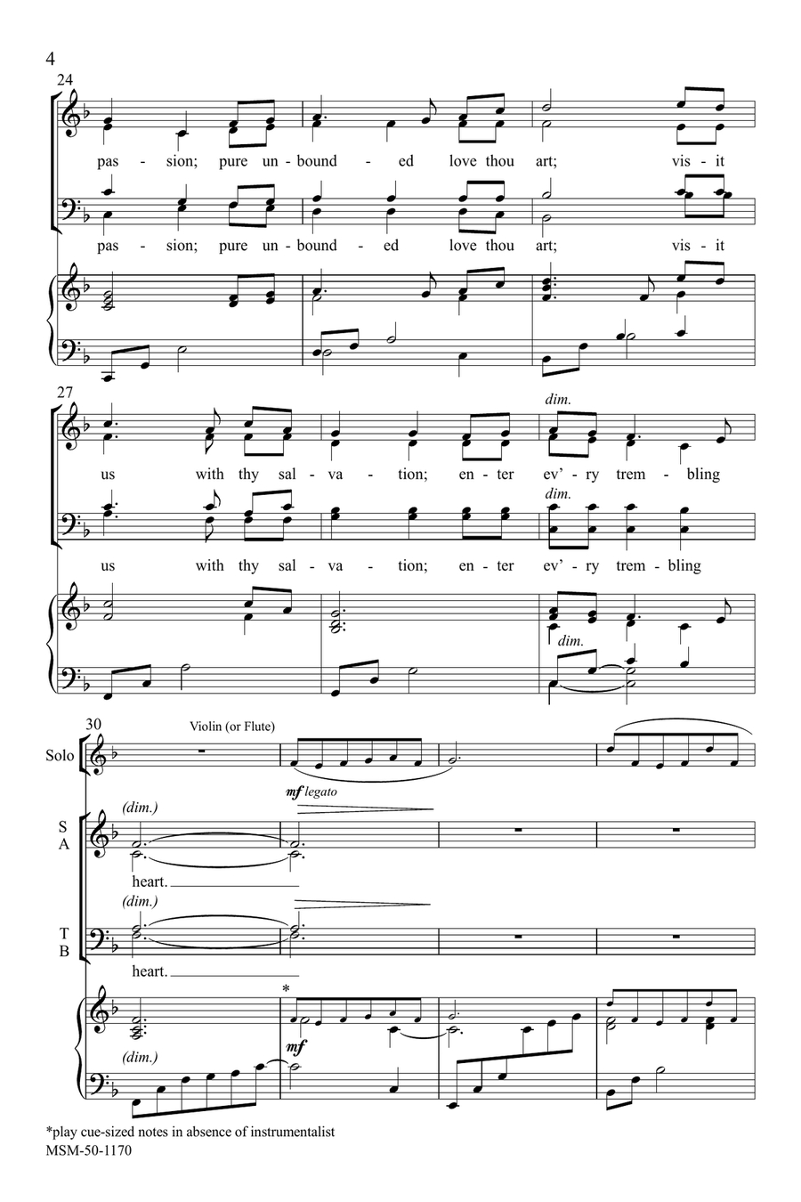 Love Divine, All Loves Excelling 4-Part scores gallery preview page 4