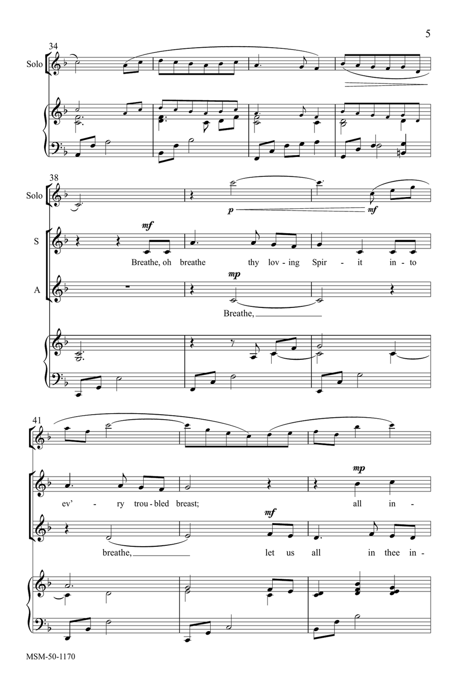 Love Divine, All Loves Excelling 4-Part scores gallery preview page 5