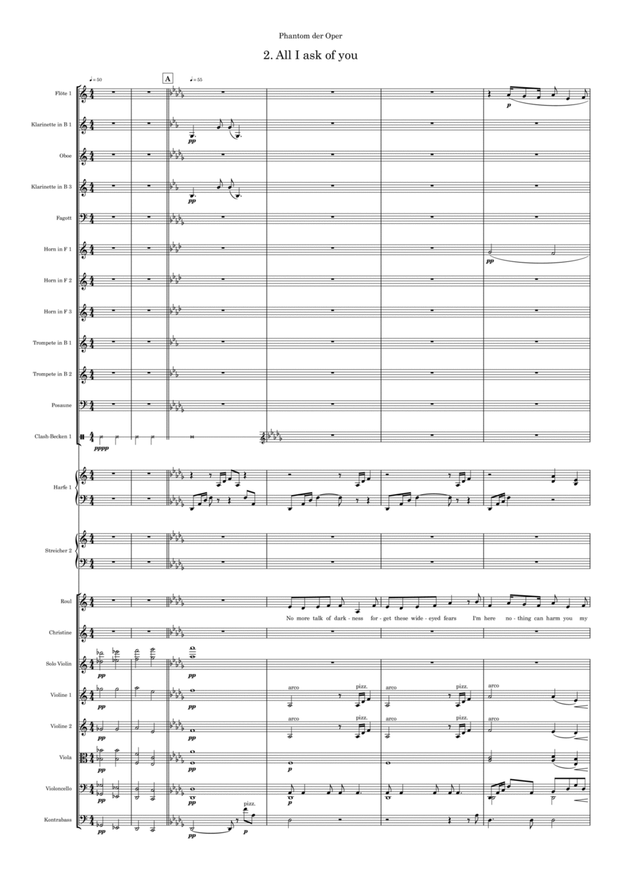 All I Ask Of You Full Orchestra scores gallery preview page 1