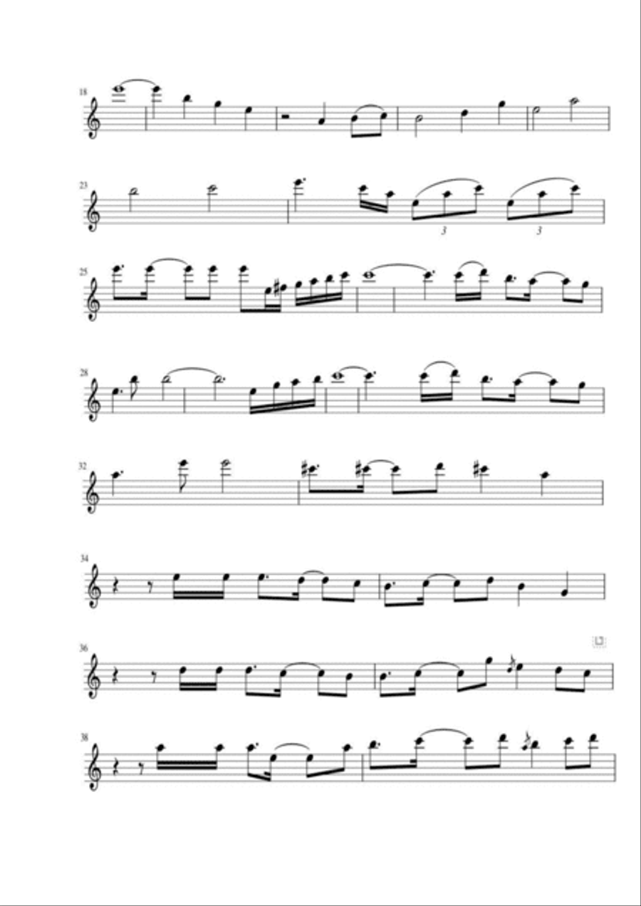 Eula: Flickering Candlelight Violin Solo scores gallery preview page 2