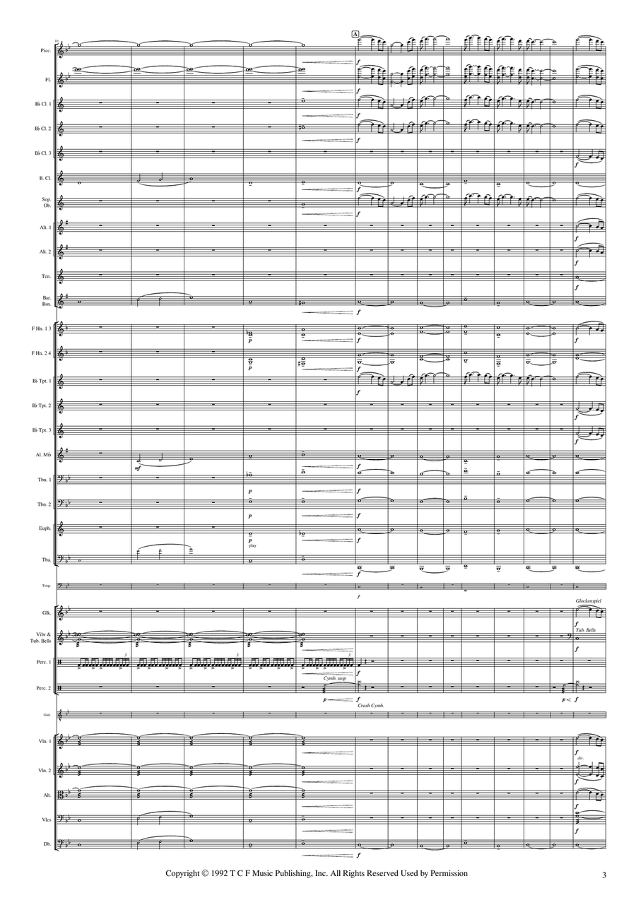 Last Of The Mohicans (Main Theme) Full Orchestra scores gallery preview page 3