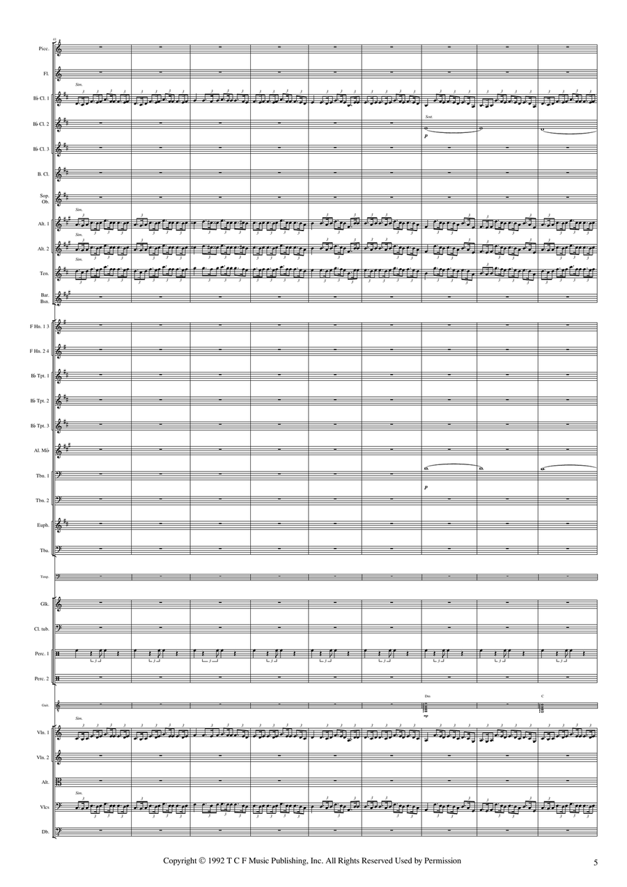 Last Of The Mohicans (Main Theme) Full Orchestra scores gallery preview page 5