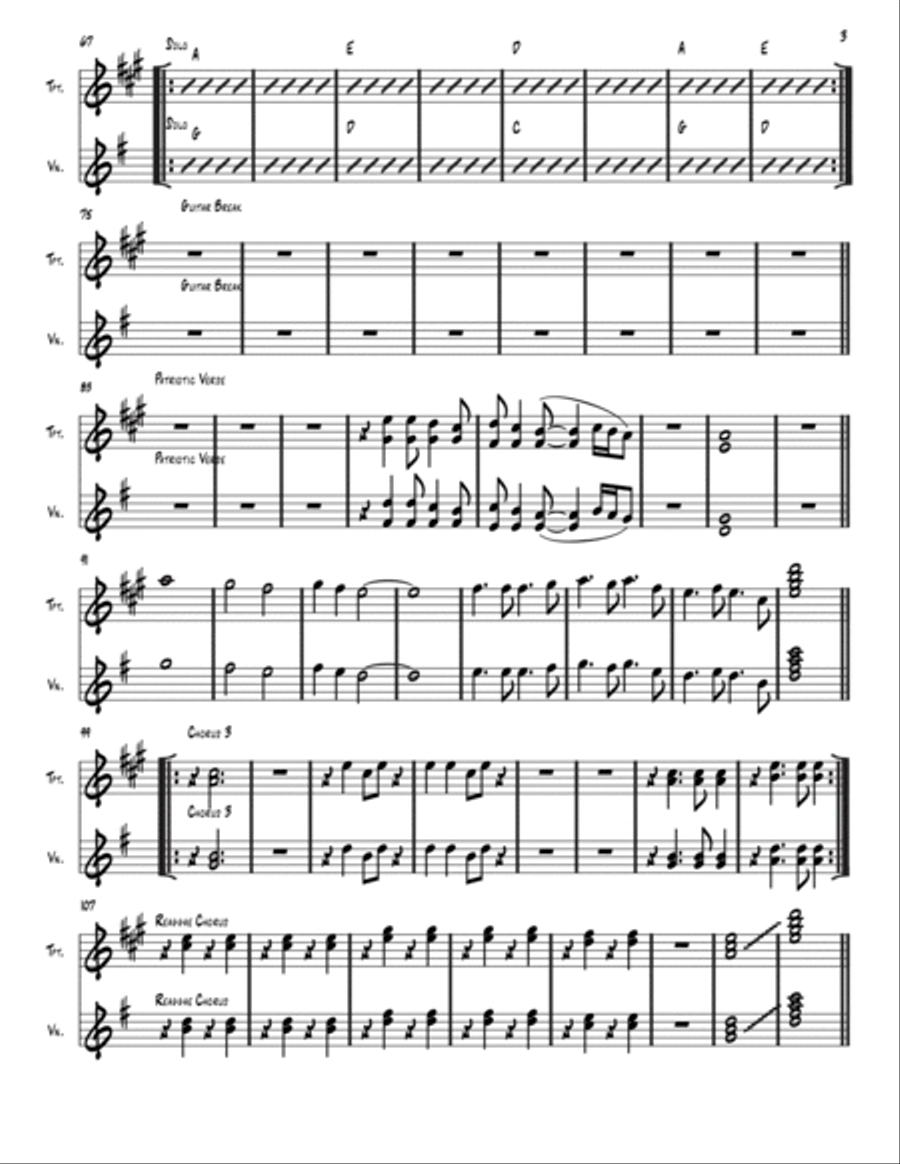 Chicken Fried Trumpet scores gallery preview page 3