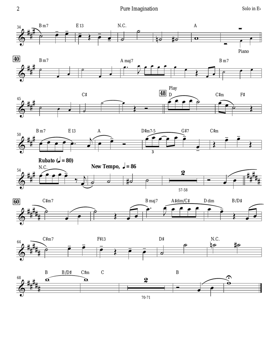 Pure Imagination Piano scores gallery preview page 2