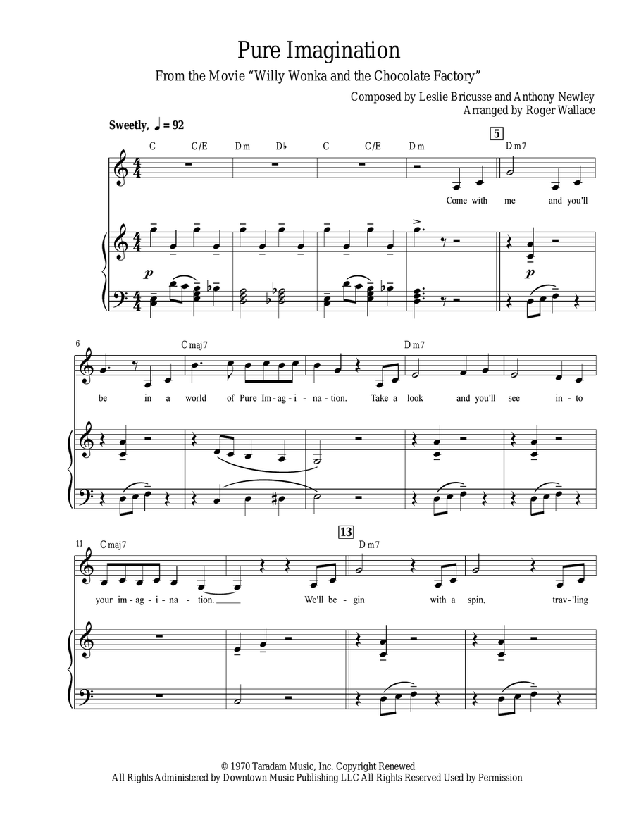 Pure Imagination Piano scores gallery preview page 3