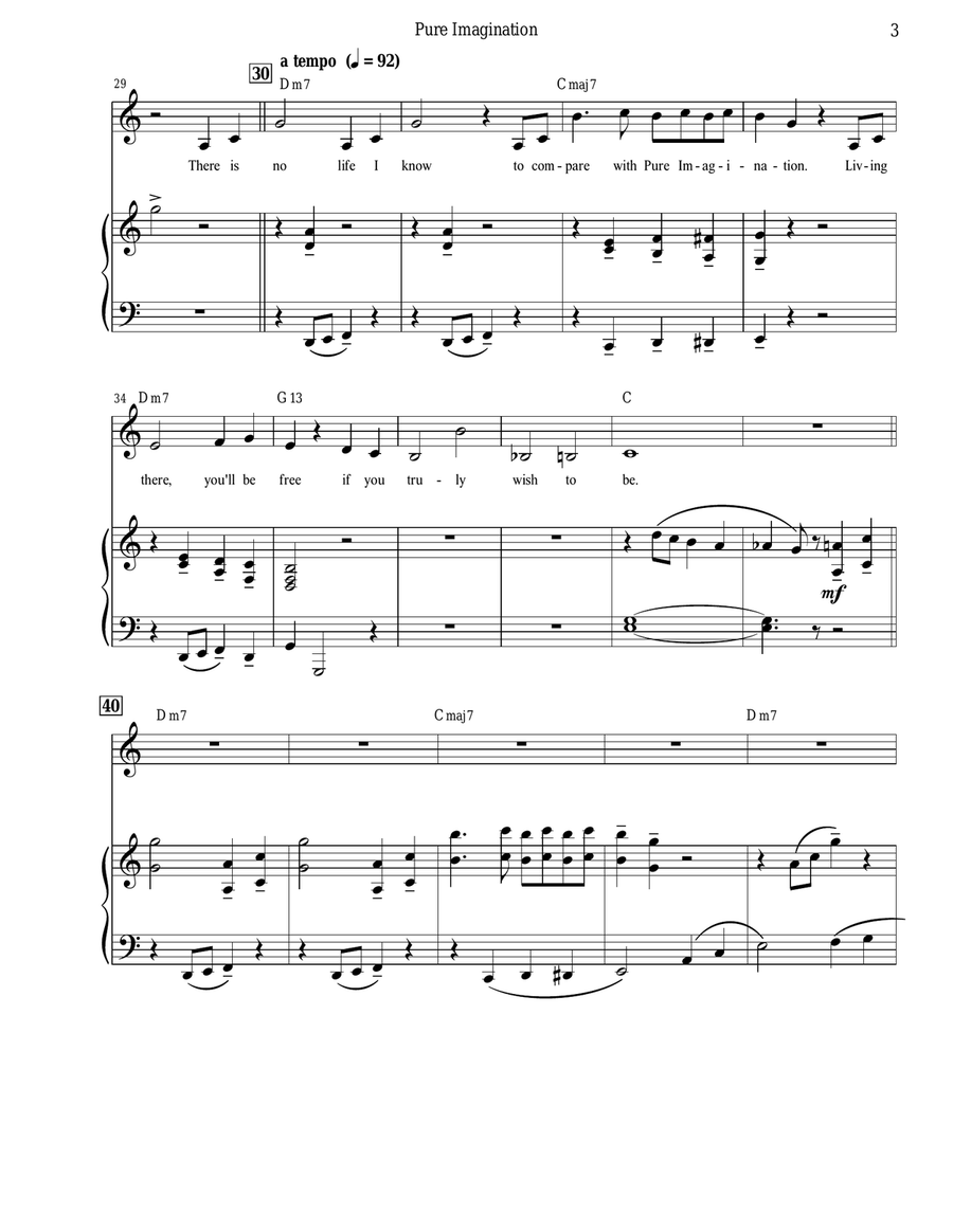 Pure Imagination Piano scores gallery preview page 5