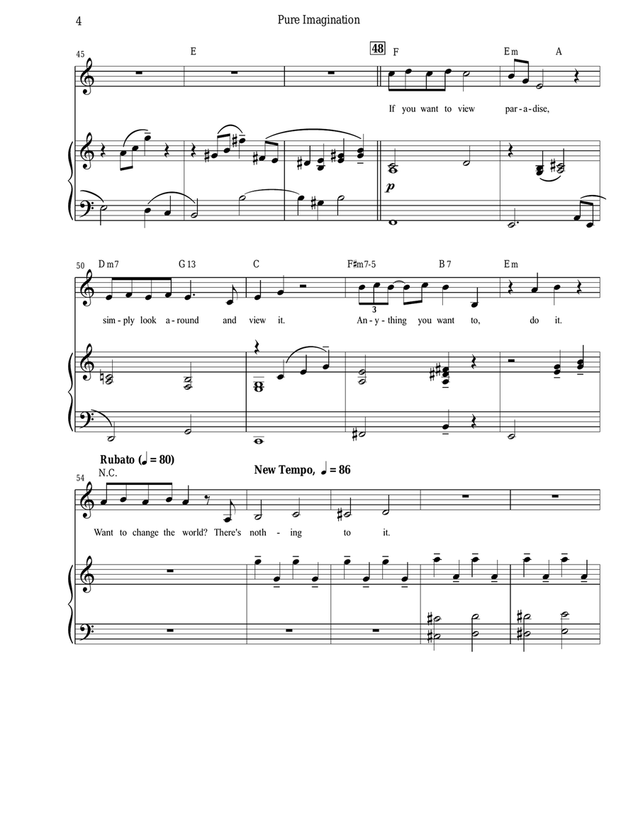 Pure Imagination Piano scores gallery preview page 6