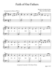 Faith of Our Fathers (Two Octave, Early-Intermediate Piano Solo)