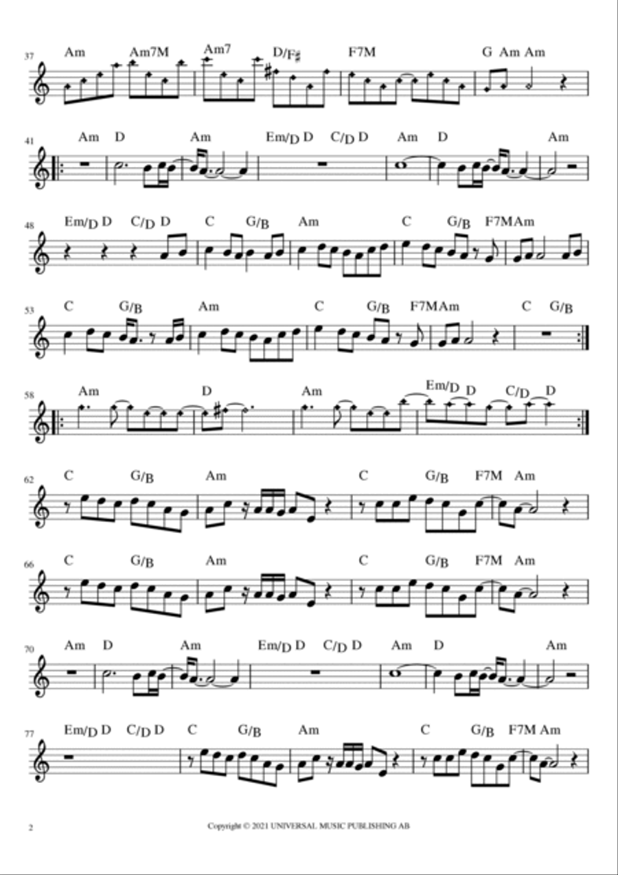 Stairway To Heaven Violin Solo scores gallery preview page 2