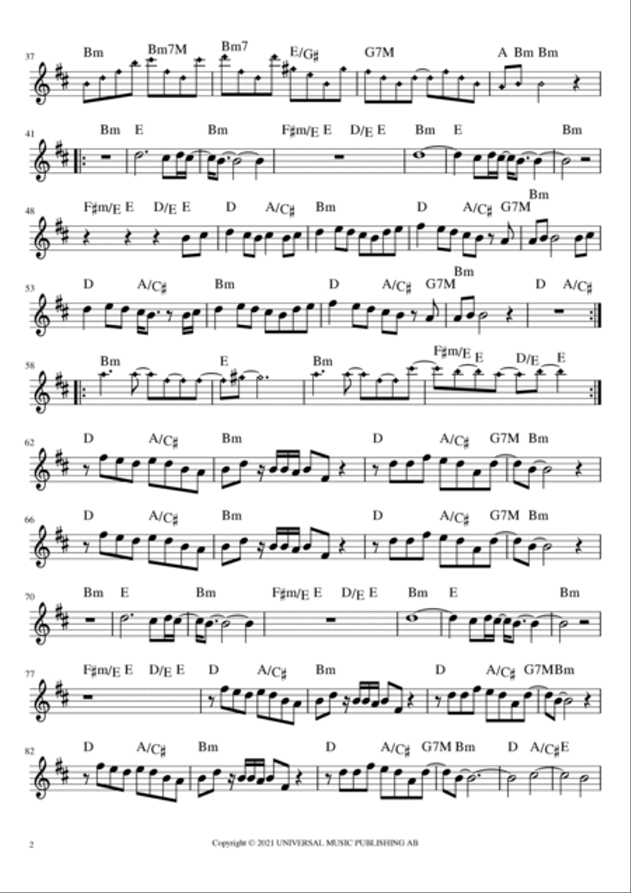 Stairway To Heaven B-Flat Clarinet scores gallery preview page 2