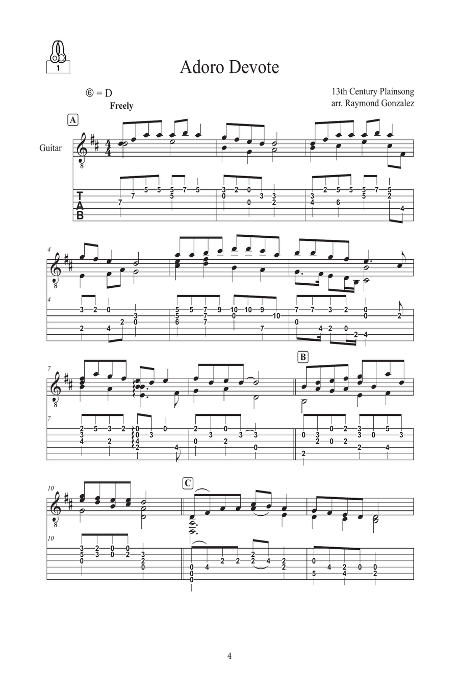 Fingerstyle Guitar Tunes - Early Music Gems Acoustic Guitar scores gallery preview page 5