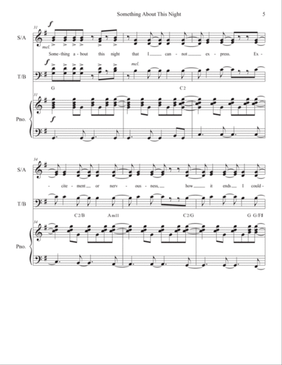 Something About This Night 4-Part scores gallery preview page 5