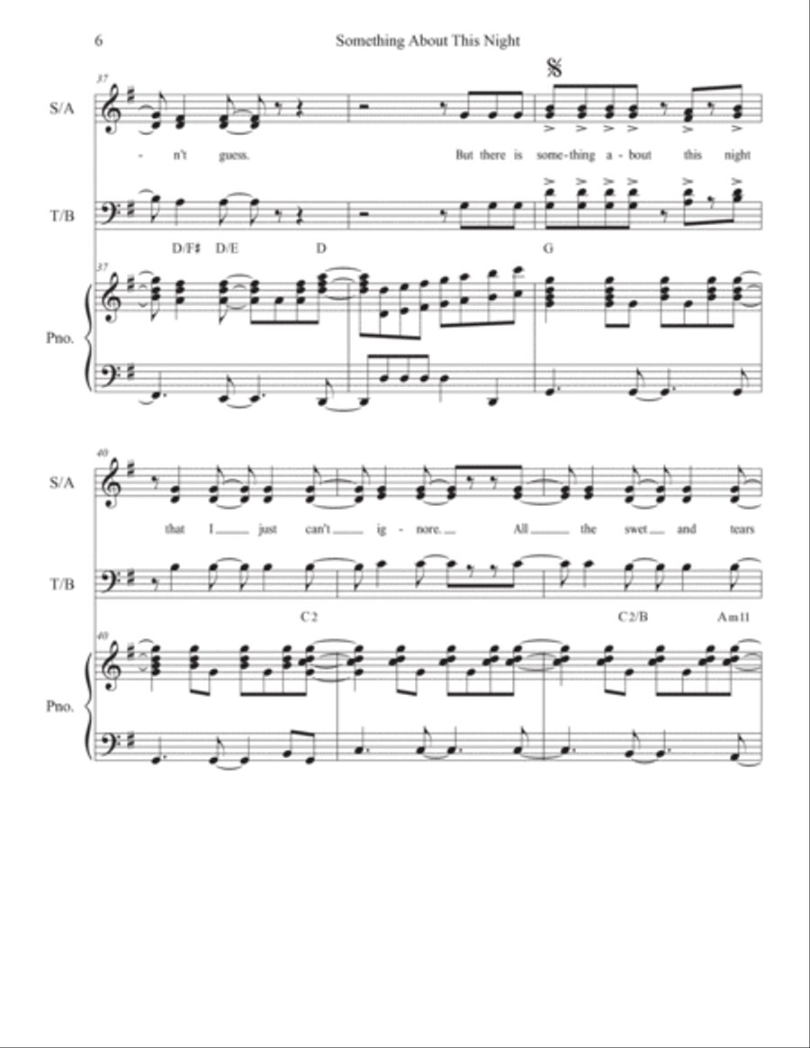 Something About This Night 4-Part scores gallery preview page 6