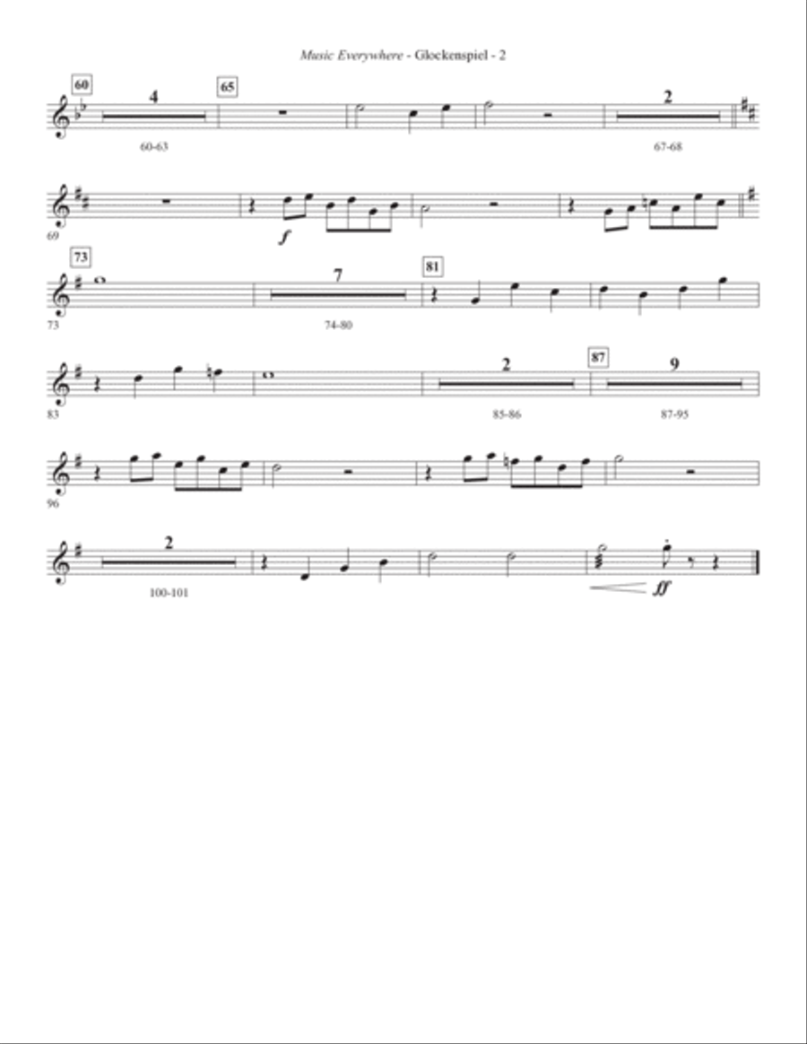 Music Everywhere - Glockenspiel Choir scores gallery preview page 2