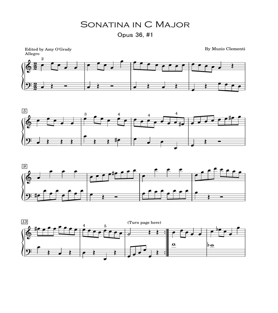 Project-in-the-Field: Sonatina in C Major, Opus 36 #1 Piano Method scores gallery preview page 2