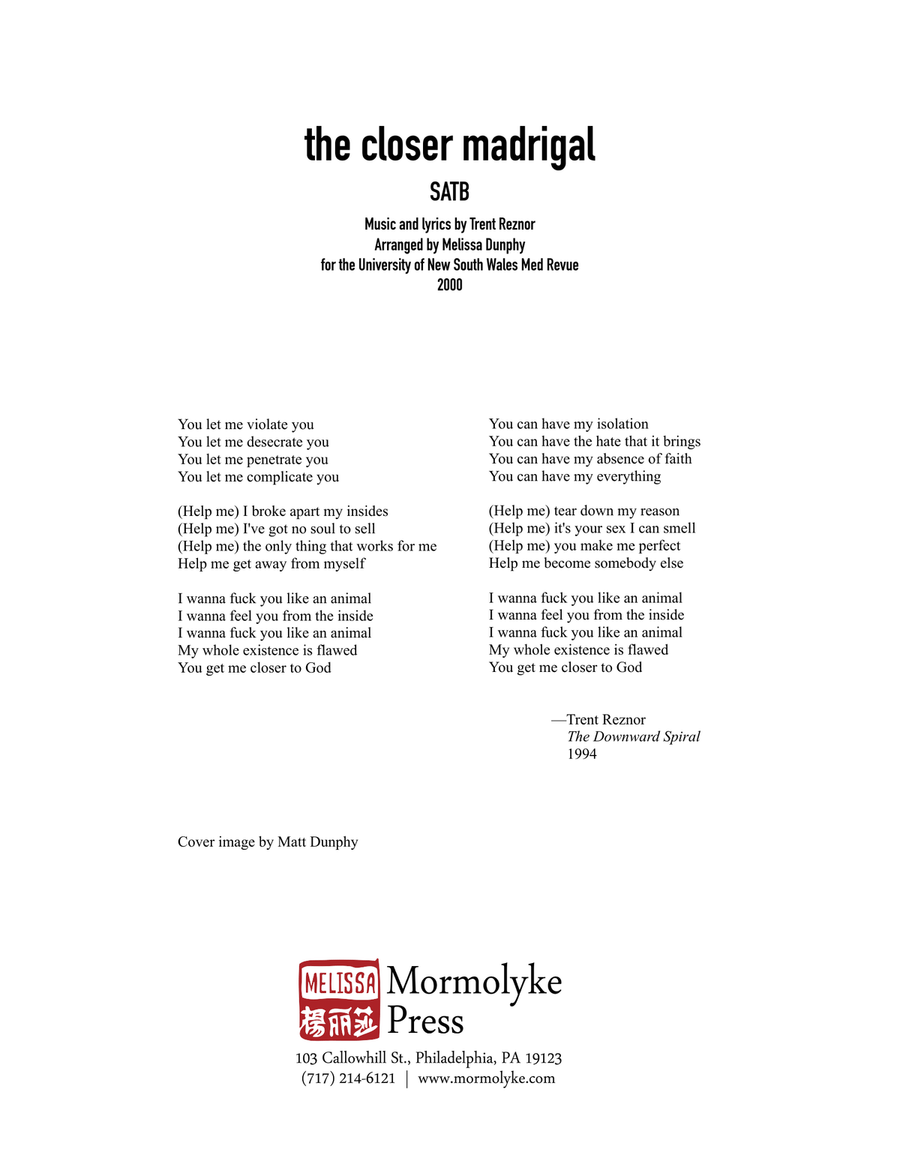 Closer Closer 4-Part scores gallery preview page 2