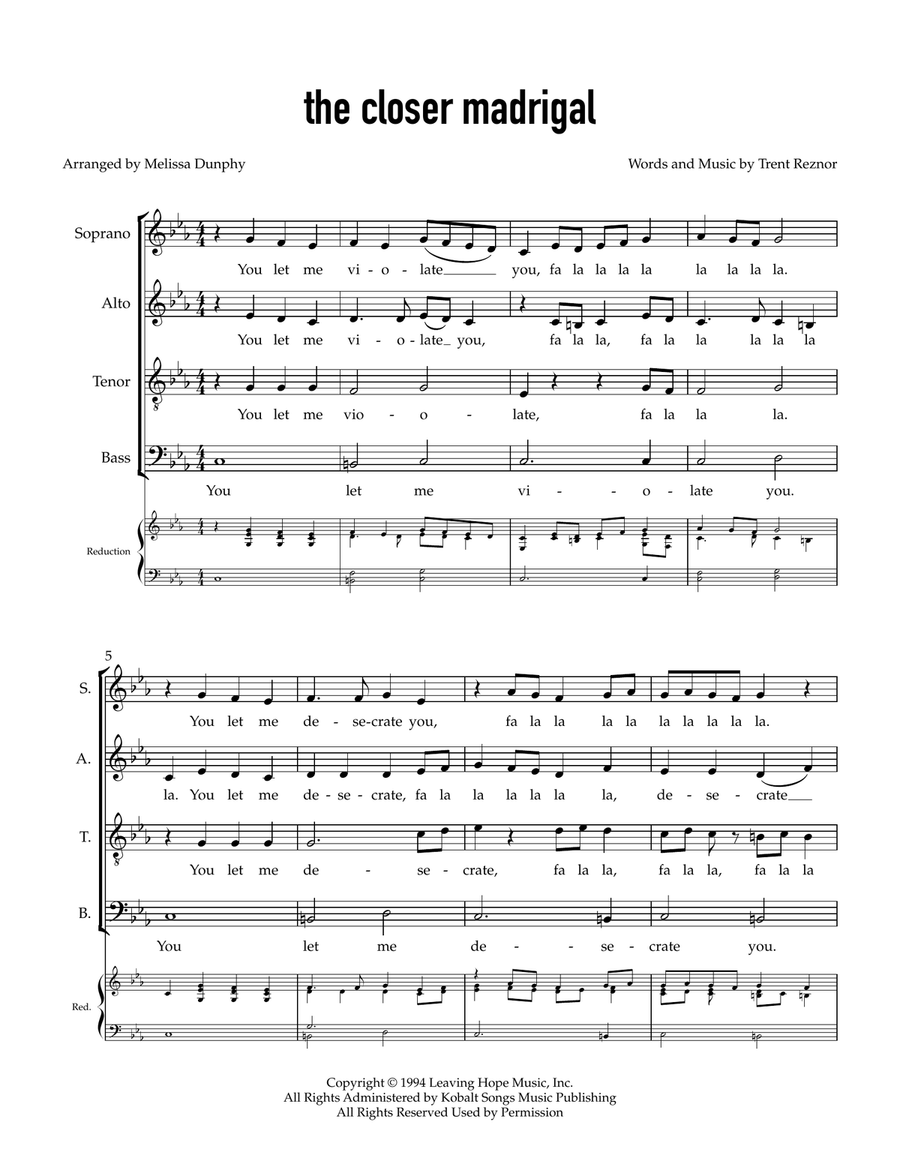 Closer Closer 4-Part scores gallery preview page 3