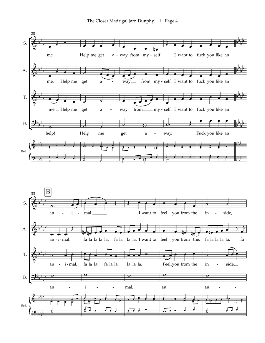 Closer Closer 4-Part scores gallery preview page 6