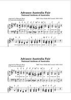 Advance Australia Fair for piano (multiple key signatures) Piano Solo scores gallery preview page 4