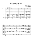 Wedding March - For Recorder Quartet mini preview
