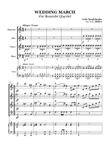Wedding March - For Recorder Quartet and Piano mini preview