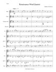 Renaissance Wind Quartet, Op. 6