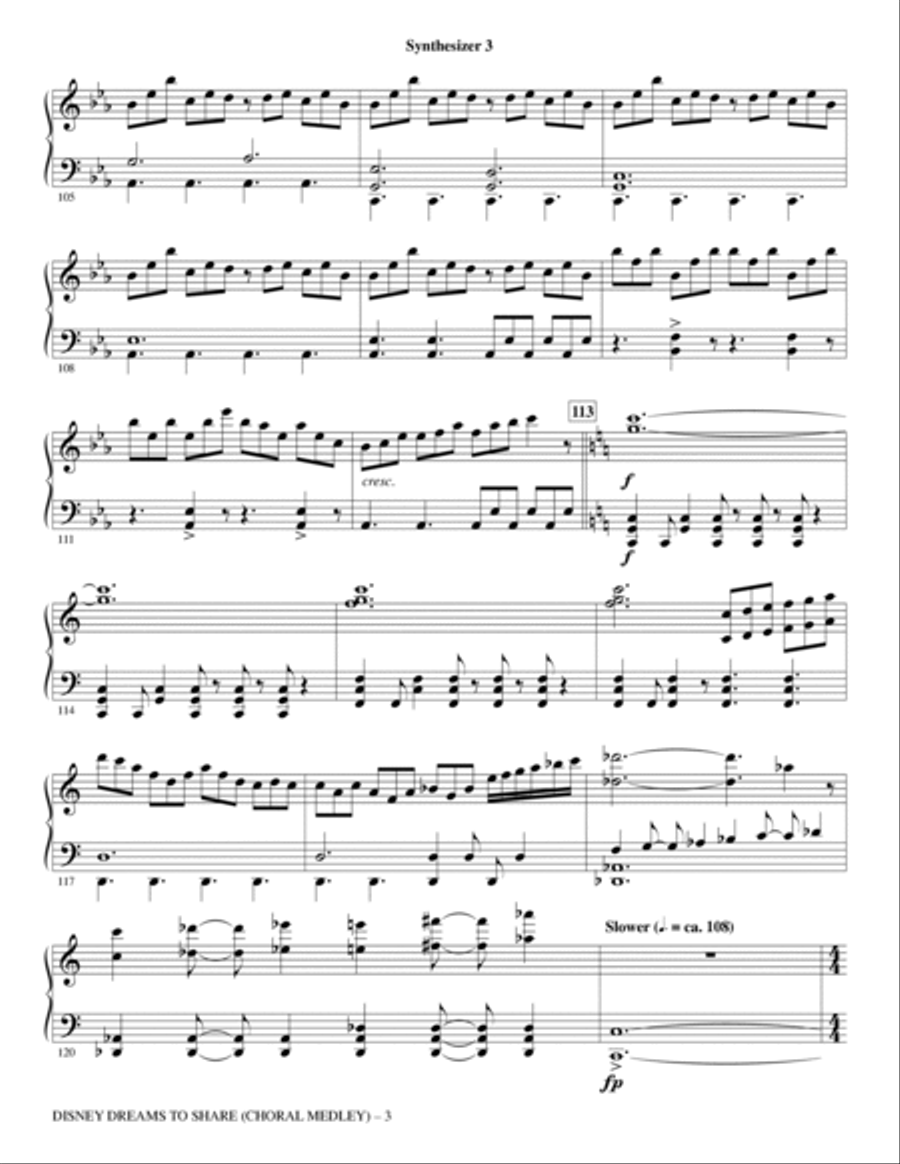 Disney Dreams To Share - Synthesizer III Choir scores gallery preview page 3