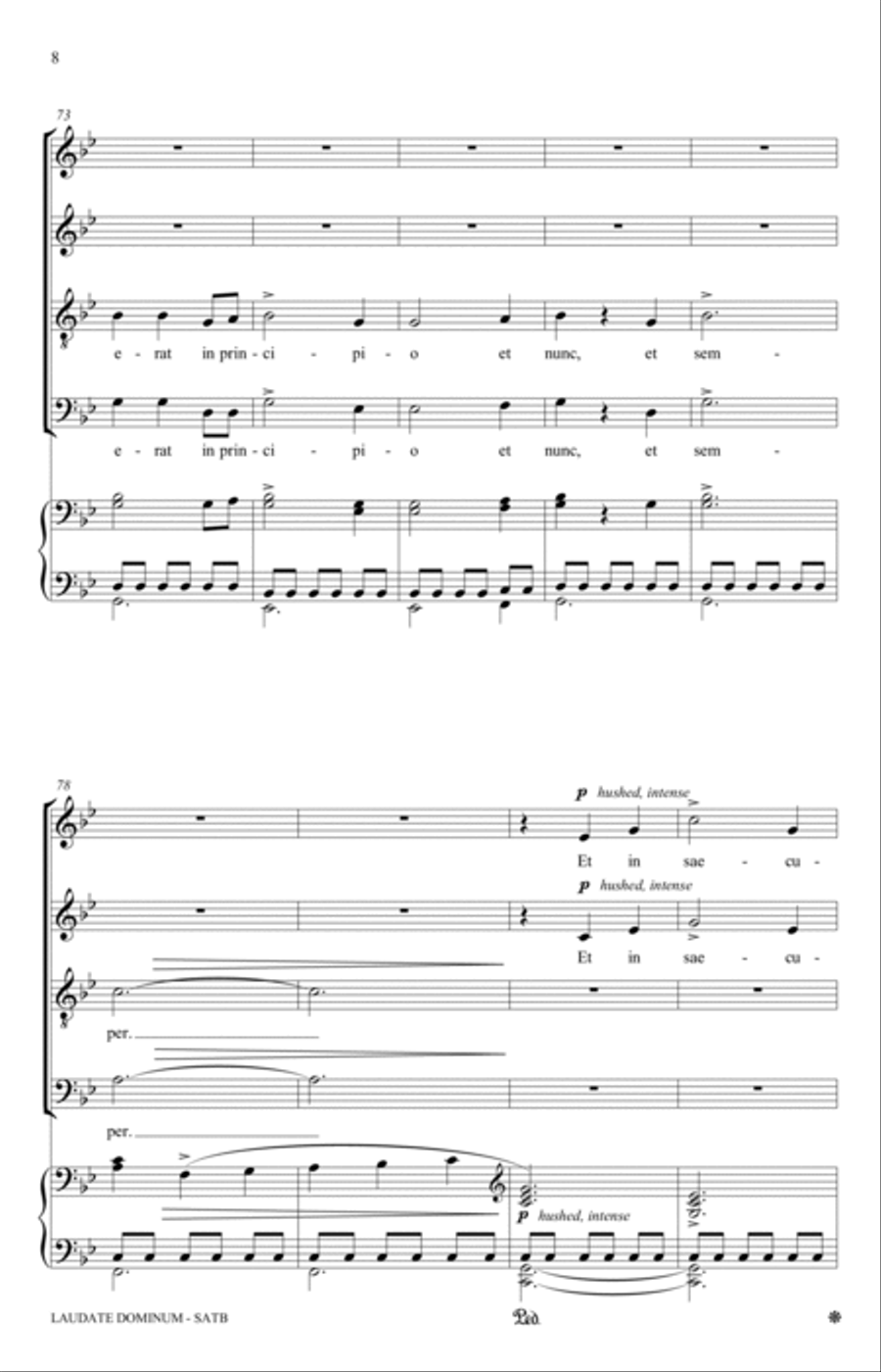 Laudate Dominum 4-Part scores gallery preview page 8