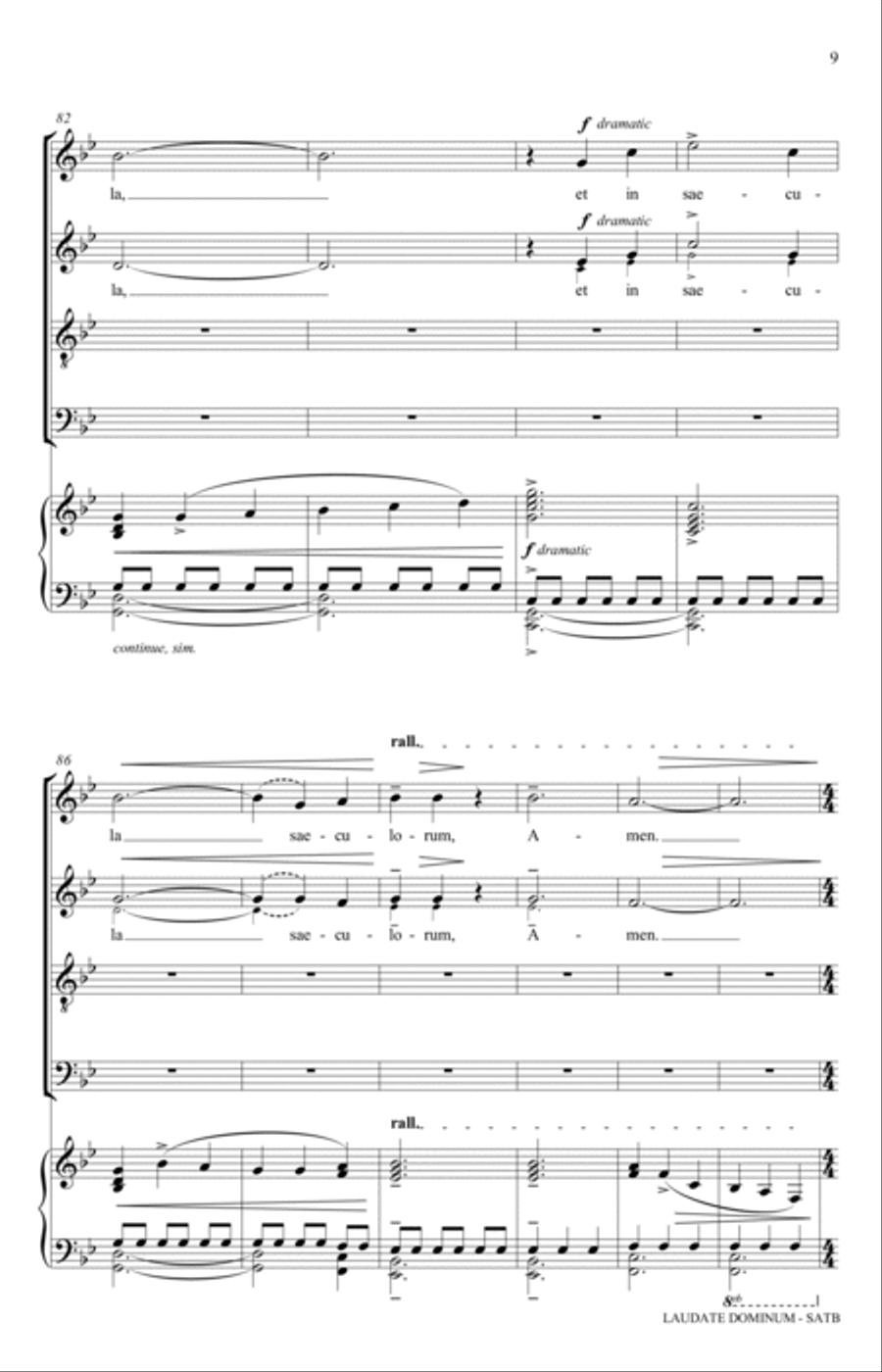 Laudate Dominum 4-Part scores gallery preview page 9