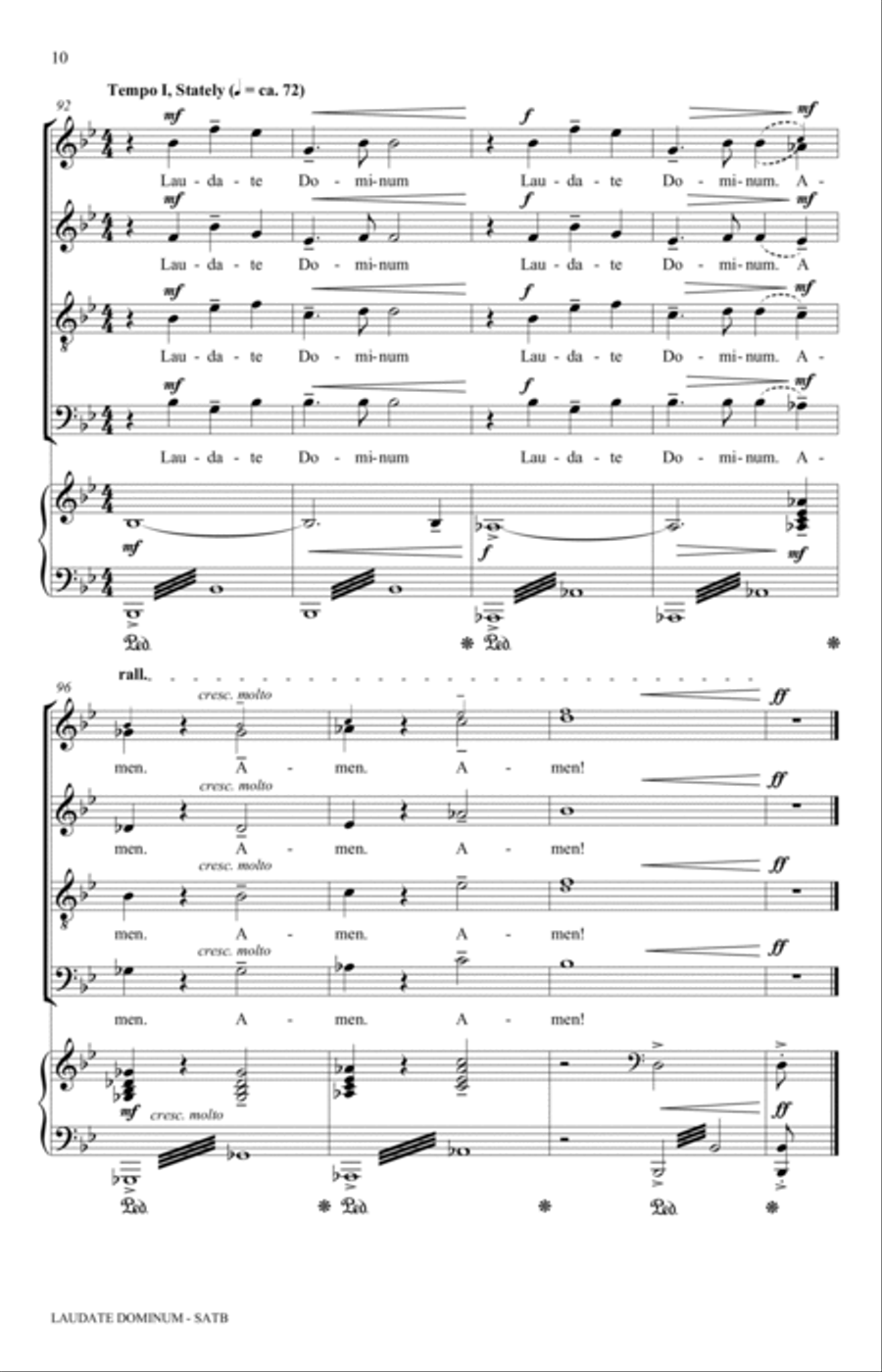 Laudate Dominum 4-Part scores gallery preview page 10