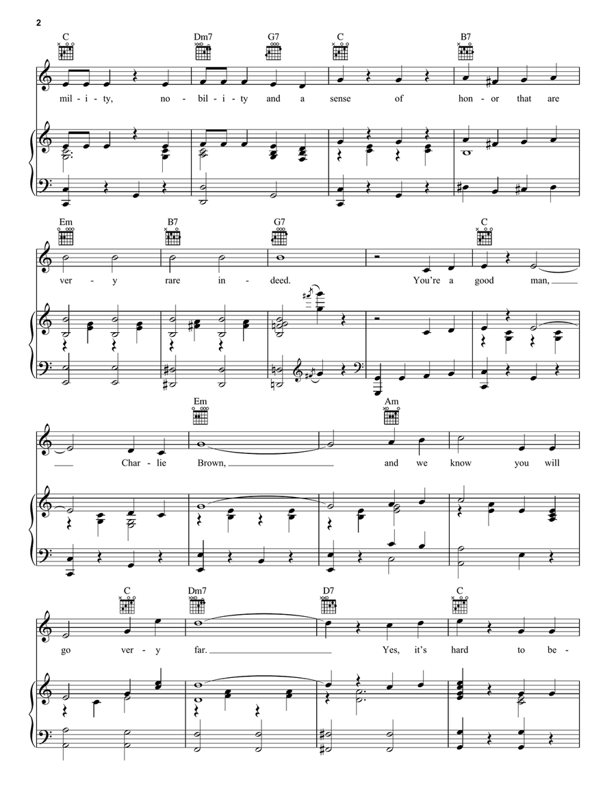 You're A Good Man, Charlie Brown Piano, Vocal, Guitar scores gallery preview page 2