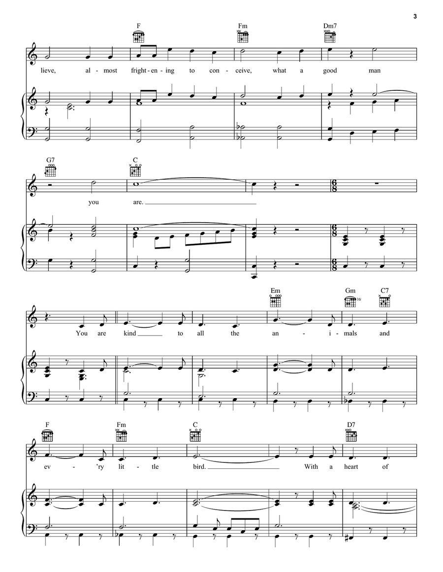 You're A Good Man, Charlie Brown Piano, Vocal, Guitar scores gallery preview page 3