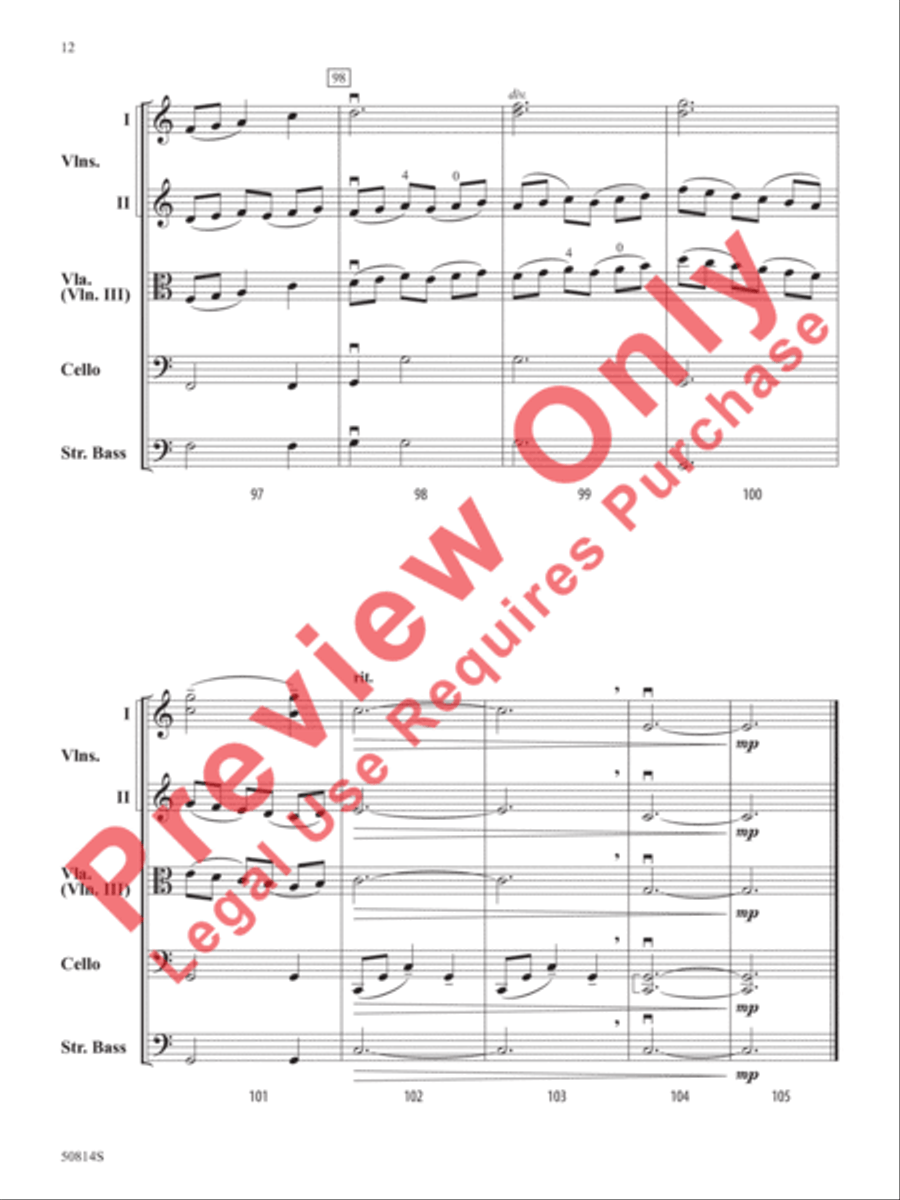 River Valley Waltz River Valley Waltz String Orchestra scores gallery preview page 13