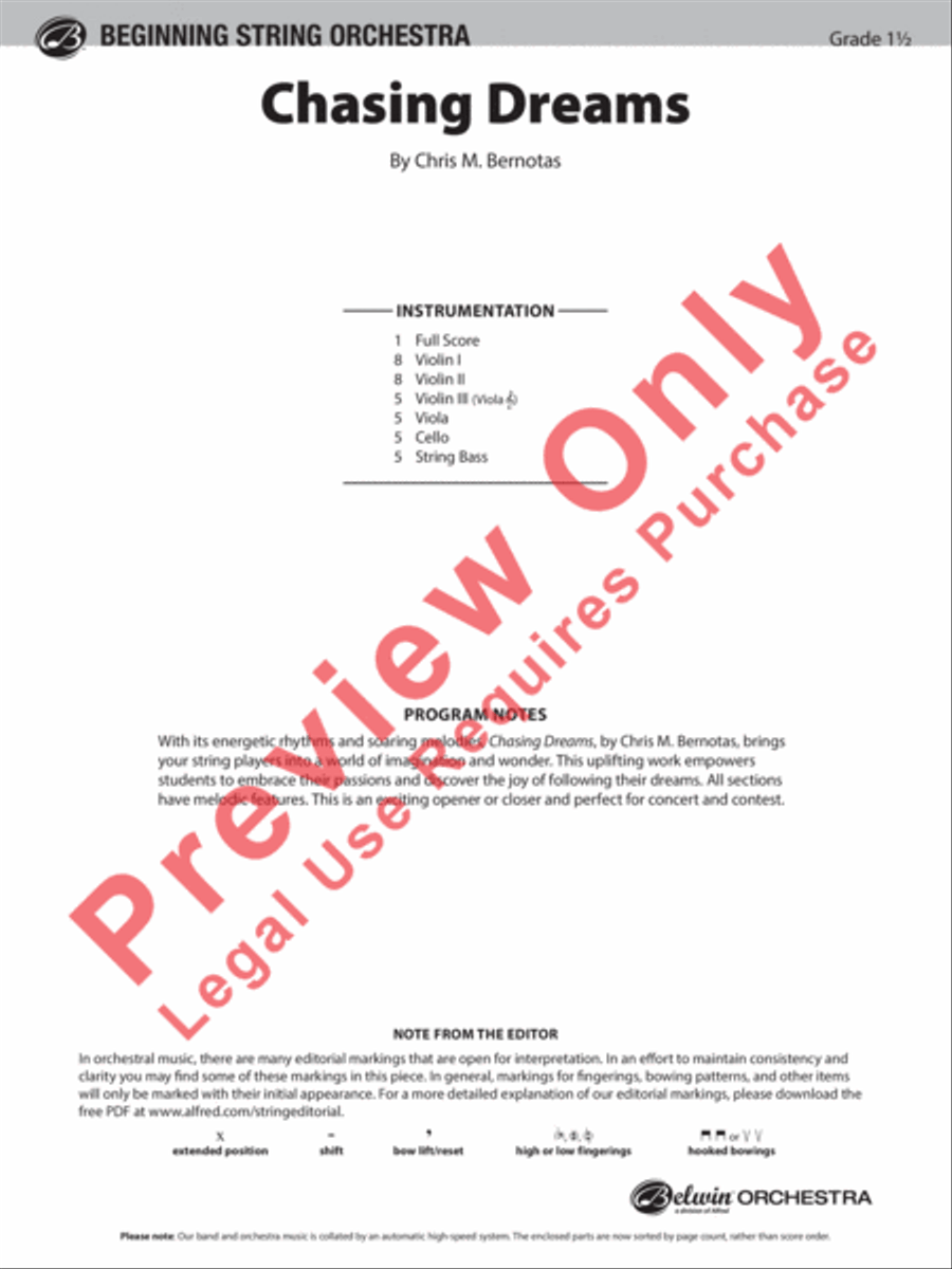 Chasing Dreams Chasing Dreams String Orchestra scores gallery preview page 2