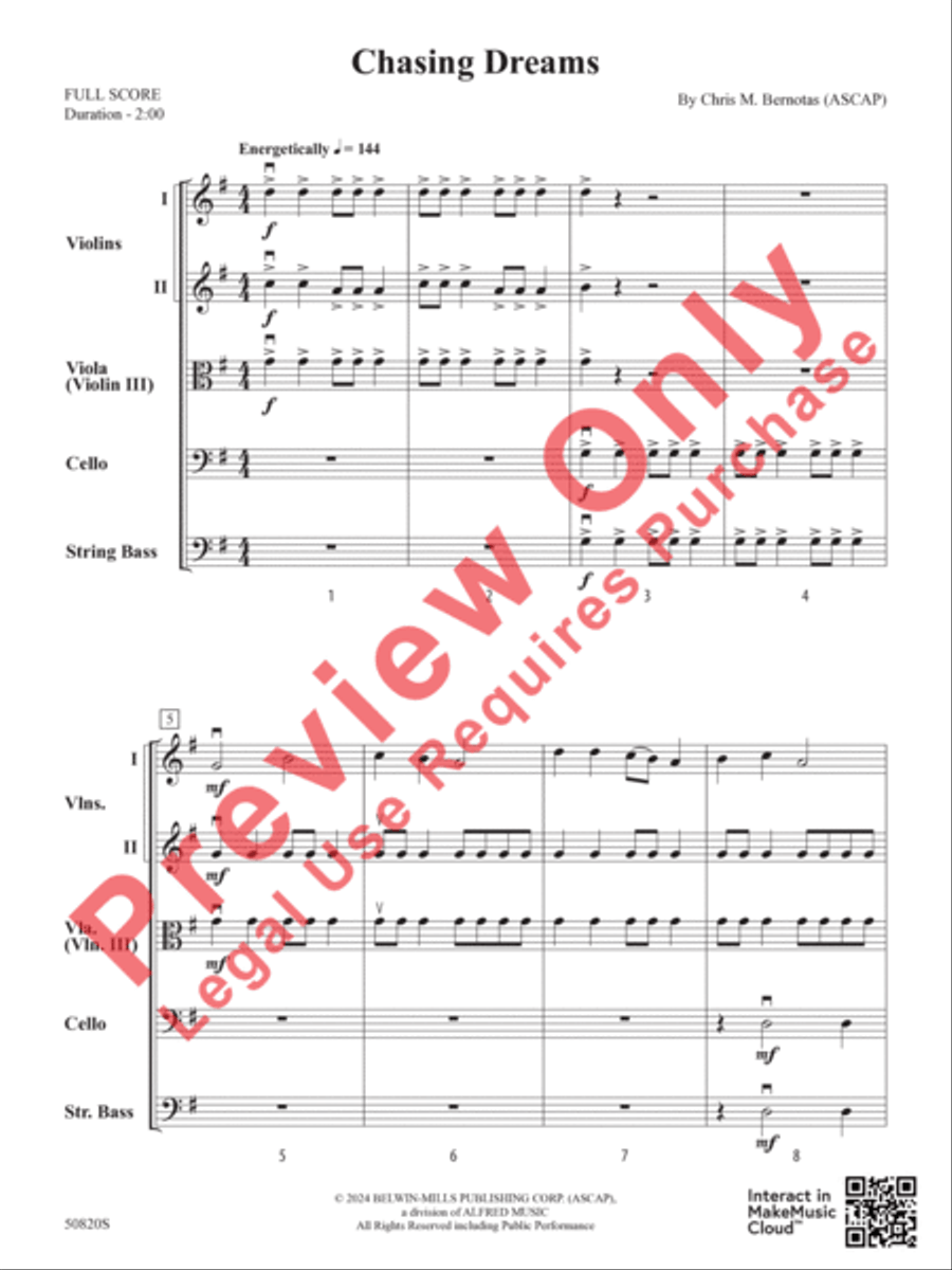 Chasing Dreams Chasing Dreams String Orchestra scores gallery preview page 4