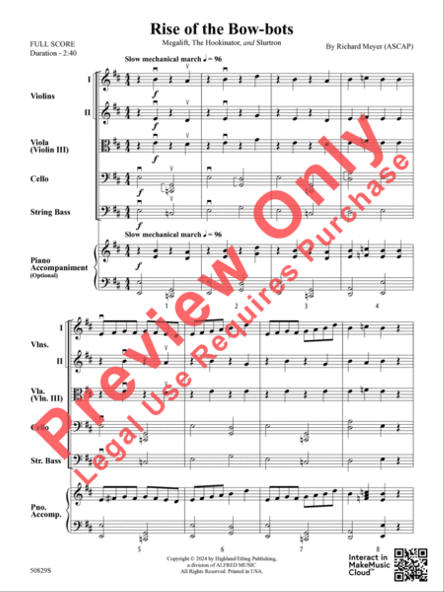 Rise of the Bow-bots Rise of the Bow-bots String Orchestra scores gallery preview page 4