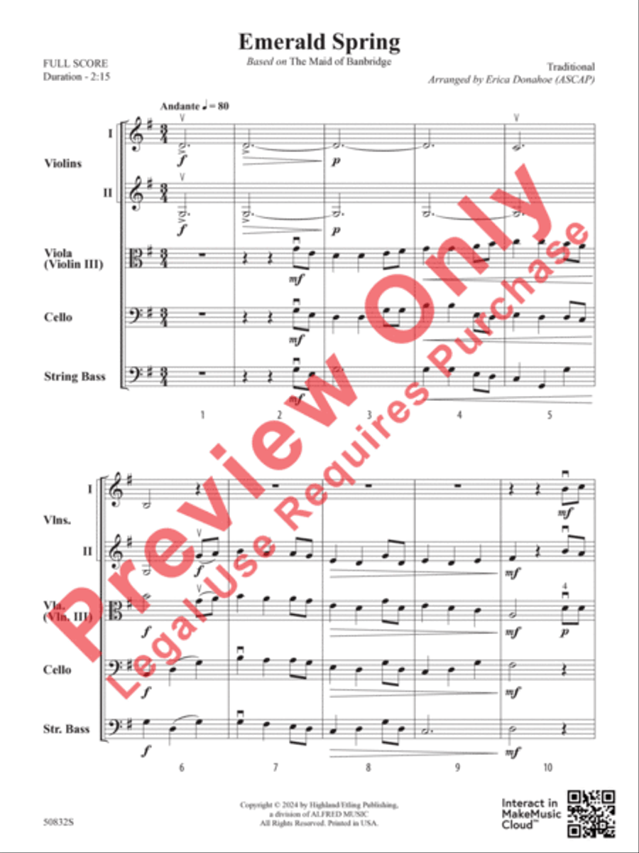 Emerald Spring Emerald Spring String Orchestra scores gallery preview page 4