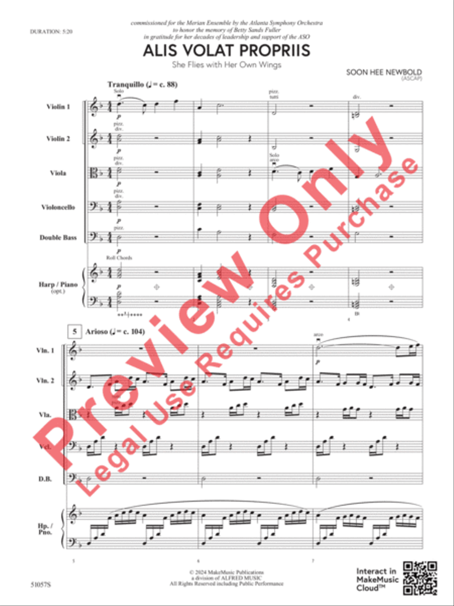 Alis Volat Propriis Alis Volat Propriis String Orchestra scores gallery preview page 4