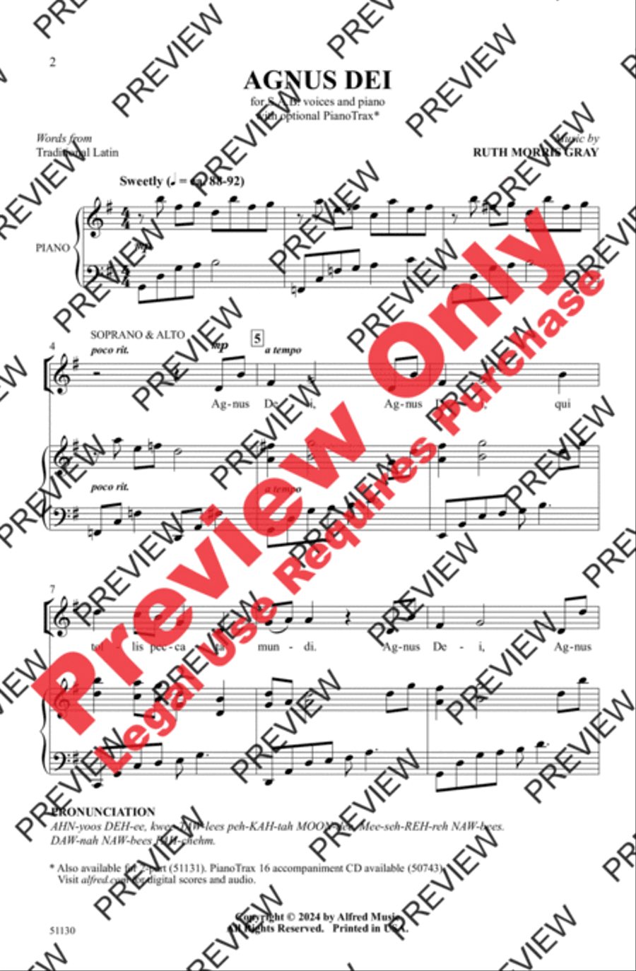 Agnus Dei Agnus Dei 3-Part scores gallery preview page 2