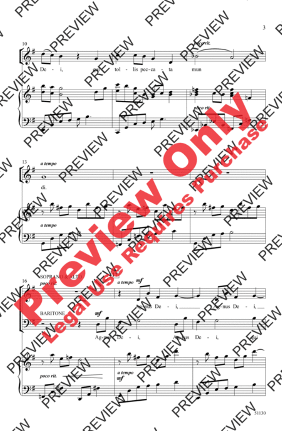 Agnus Dei Agnus Dei 3-Part scores gallery preview page 3