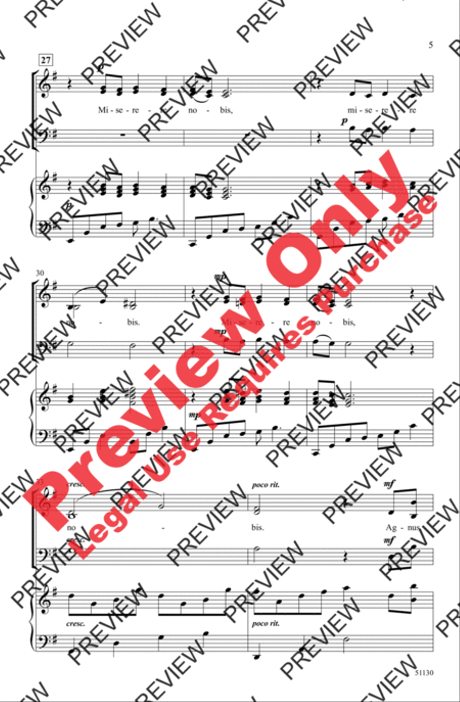 Agnus Dei Agnus Dei 3-Part scores gallery preview page 5