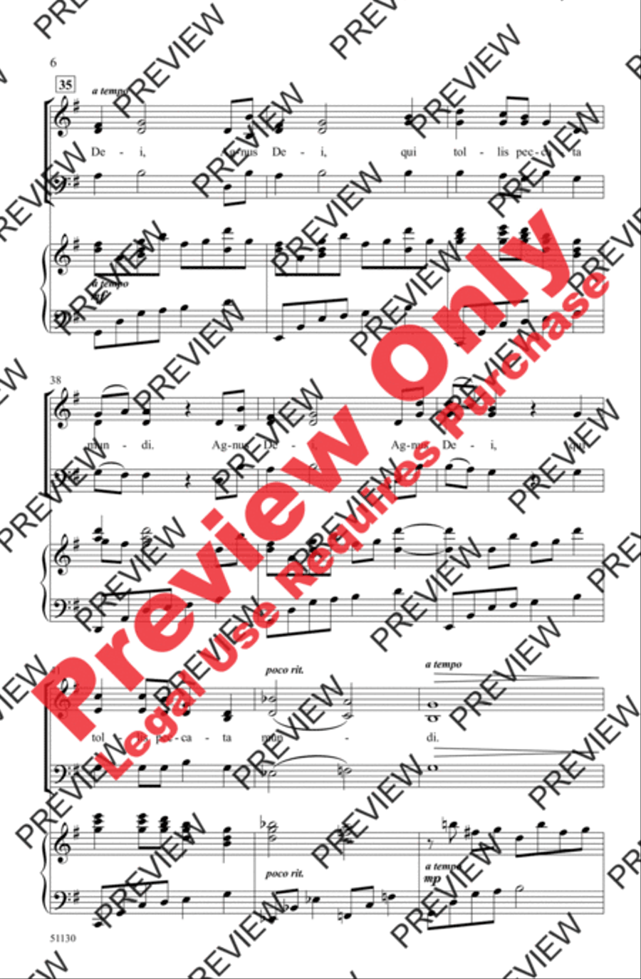 Agnus Dei Agnus Dei 3-Part scores gallery preview page 6