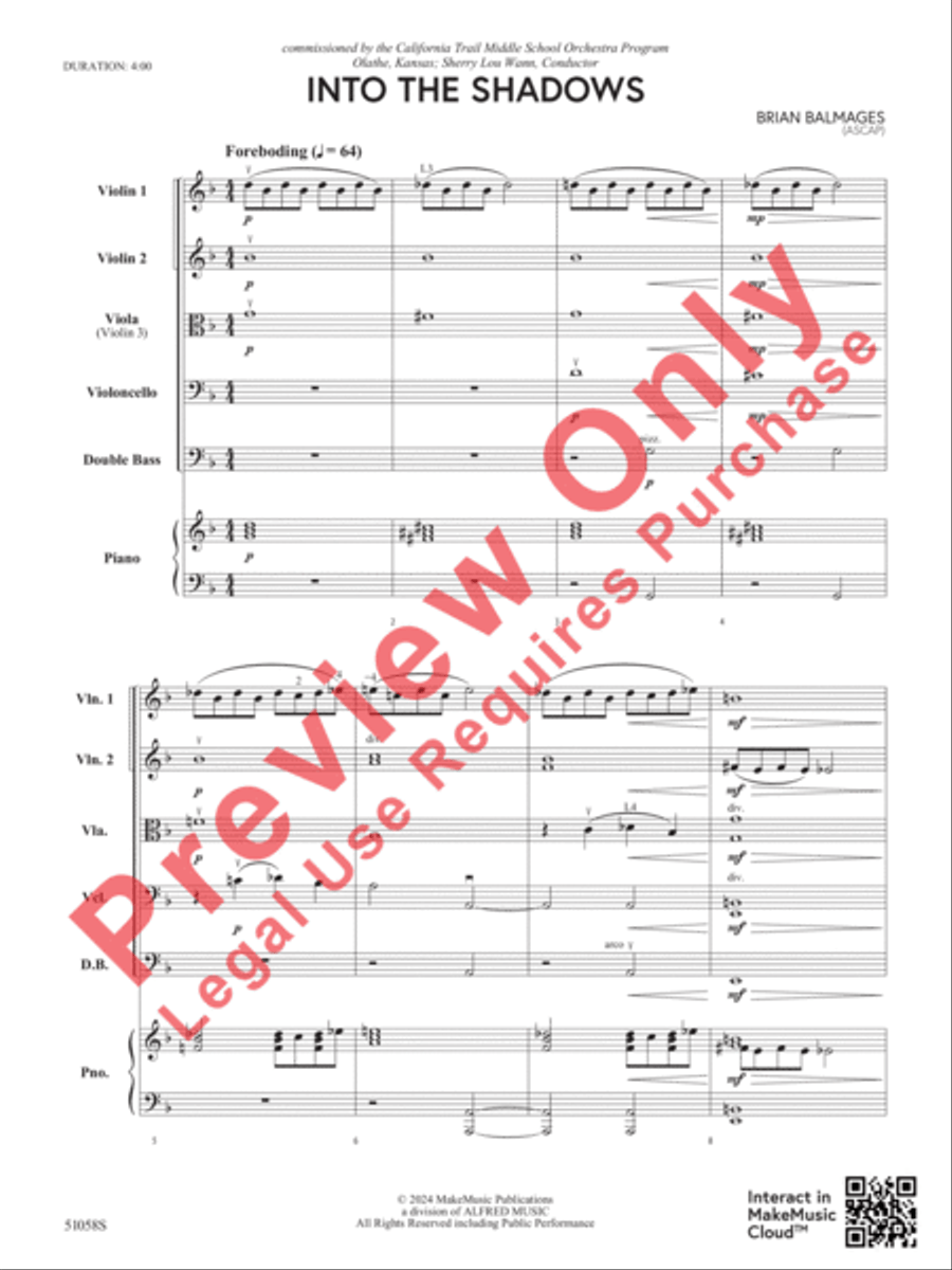 Into the Shadows Into the Shadows String Orchestra scores gallery preview page 4