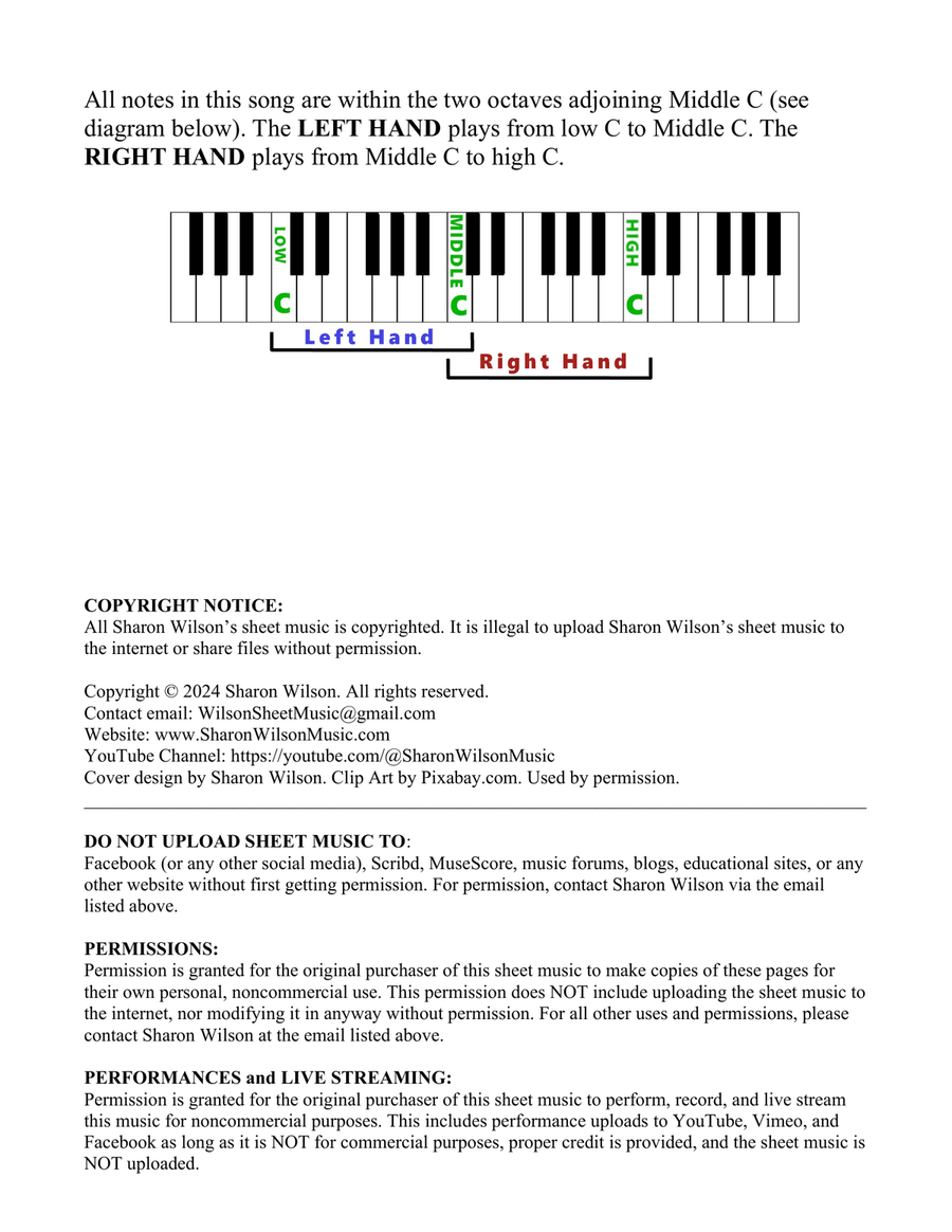 Leaning On the Everlasting Arms (Two Octave, Early-Intermediate Piano Solo) 2-Octaves scores gallery preview page 2