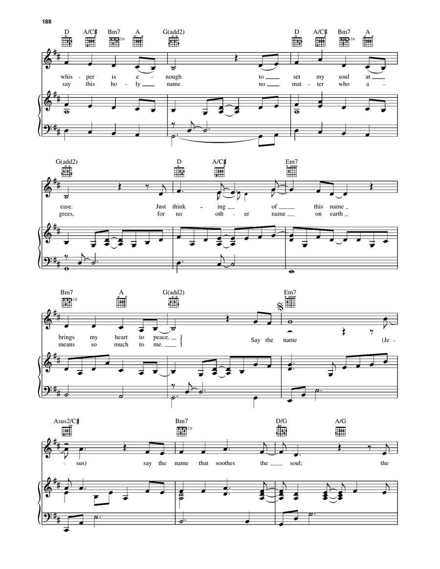 Say The Name Say The Name Piano, Vocal, Guitar scores gallery preview page 2